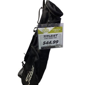 Used Titleist 2 WAY SUNDAY BAG Mens Stand Bag Black 11347-S000255659