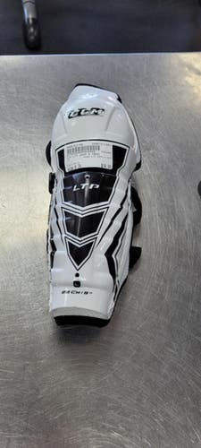 Used CCM LTP 23CM 9 INCH Youth Shin Guards White 9" 11497-S000152188