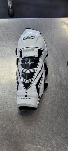Used CCM LTP 23CM 9 INCH Youth Shin Guards White 9" 11497-S000152188
