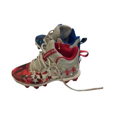 Used Under Armour FREEDOM BB/SB Cleats White/Red/Navy Junior 01 11859-S000025575
