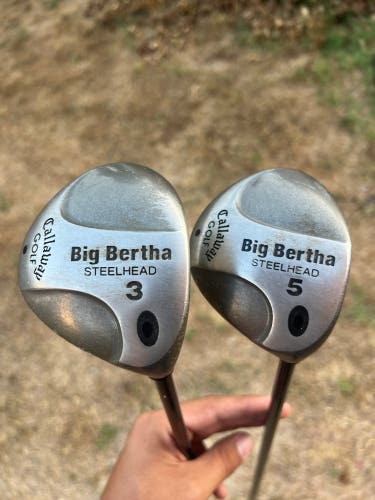 Callaway Big Bertha Steelhead 3 & 5 Fairway Wood Set READ DESCRIPTION