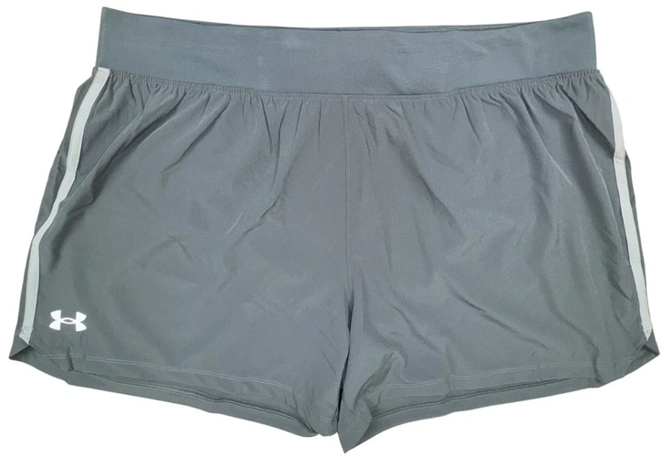 Under Armour Mens XXL Shorts Gray Speedpocket Gym Training Running 5" Inseam New