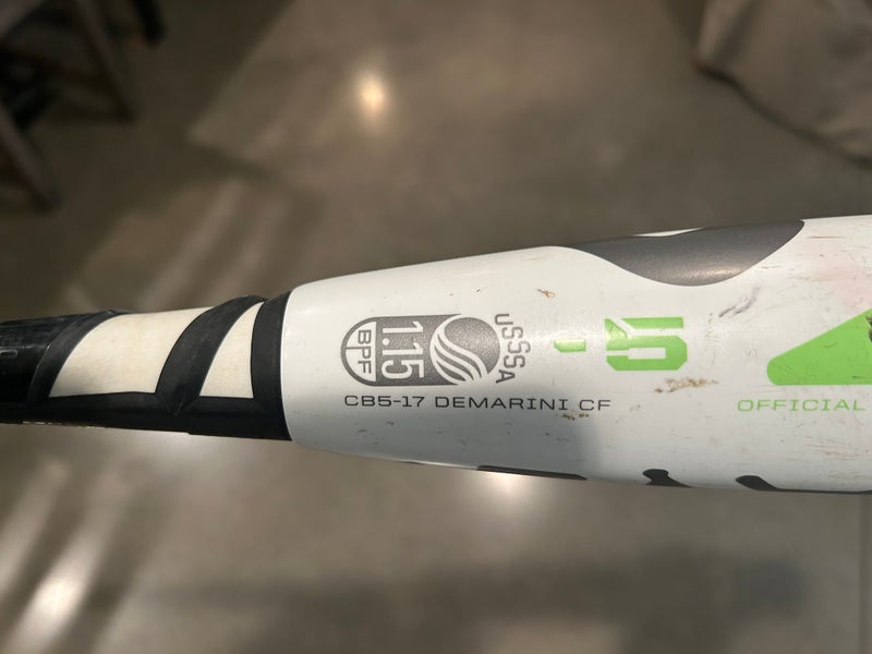 2017 DeMarini CF Zen Composite USSSA Certified Bat (-5) 27 oz 32" (Used)