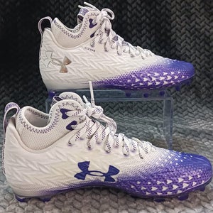 Under Armour Spotlight Clone 3.0 MC Football Cleats White Purple Size 8 Mens