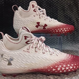 Under Armour Spotlight Clone 3.0 MC Football Cleats White Red Size 12.5 Mens