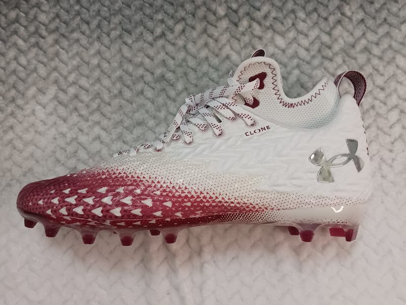 Under Armour Spotlight Clone 3.0 MC Mens Size 12 Football Cleats White Red NEW Under Armour Spotlight Clone 3.0 MC Football Cleats White  main image 2
