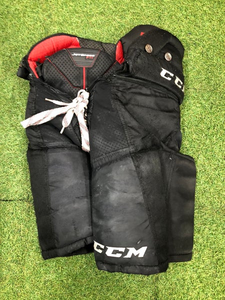 Black Junior Medium CCM JetSpeed FT1 Hockey Pants (Used)