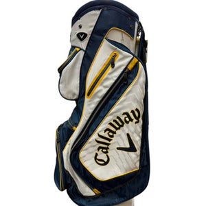 Used Callaway CEV Mens Cart Bag - White And Navy Blue 11835-S000198376
