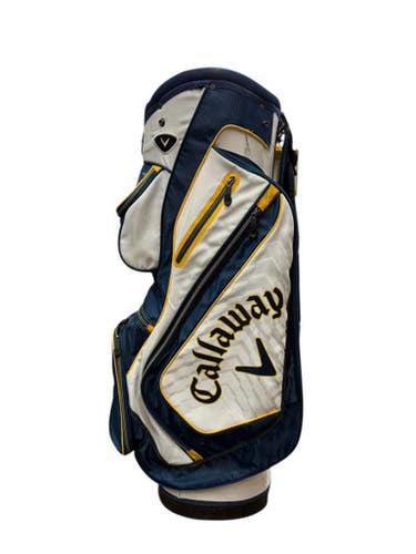 Used Callaway CEV Mens Cart Bag - White And Navy Blue 11835-S000198376