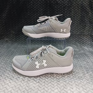 Under Armour Men's Yard Turf Baseball Shoes 3025593-102 Gray White Size 7 New