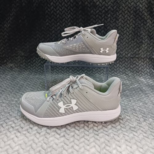 Under Armour Men's Yard Turf Baseball Shoes 3025593-102 Gray White Size 7 New