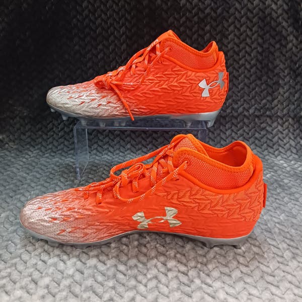 Under Armour Spotlight 4 MC Football Cleats 3027977-800 Orange Silver Mens 11.5 Under Armour Spotlight 4 MC Football Cleats 3027977-800  main image 3