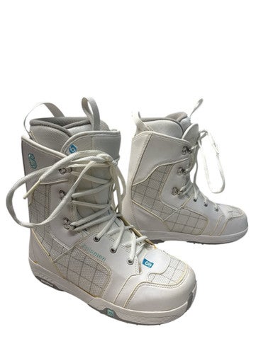 Used Salomon LINEA Womens Snowboard Boots White Senior 9 11835-S000198201
