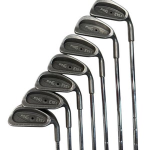 Used Ping EYE 2 + BLACK DOT Mens Iron Set RH 3I-9I 11835-S000198292