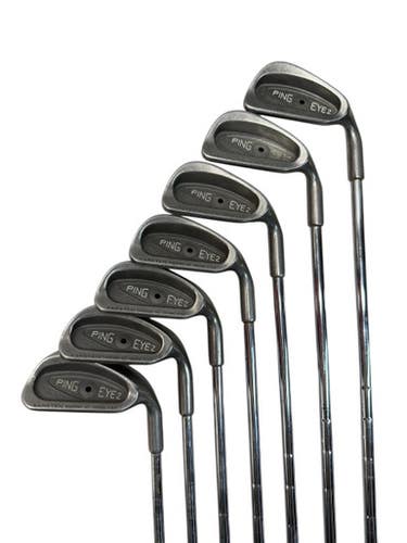 Used Ping EYE 2 + BLACK DOT Mens Iron Set RH 3I-9I 11835-S000198292