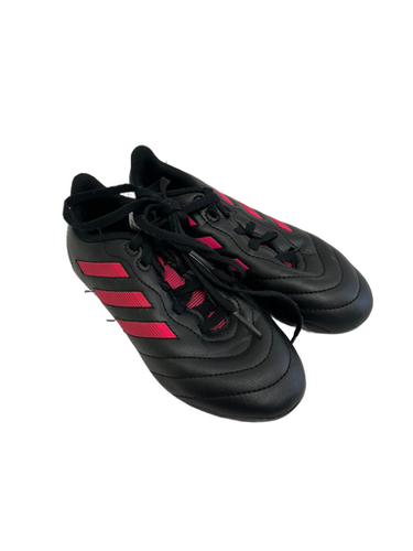 Used Adidas GOLETTO Soccer Cleats Black And Pink Youth 13.0 11692-S000139360