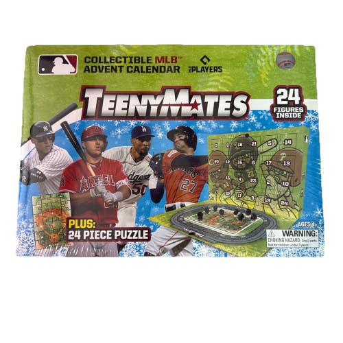 2024 TeenyMates Collectible MLB Advent Calendar 24 Figures Baseball Puzzle NEW