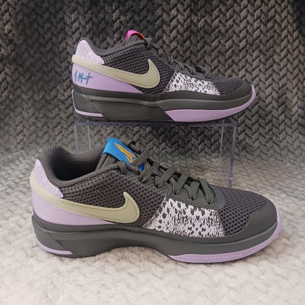 Nike Ja 1 GS Morant Youth Kids Basketball Shoes Grey Purple DX2294-002 Size 5Y
