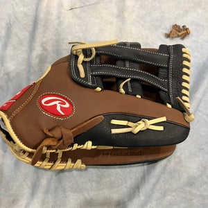 Brown Rawlings Premium Series RH Outfield Baseball Glove 12.75" (Used)