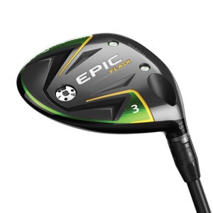 LEFT HANDED CALLAWAY EPIC FLASH FAIRWAY 3 WOOD GRAPHITE 5.5 STANDARD PROJECT X EVENFLOW GREEN 55 GR