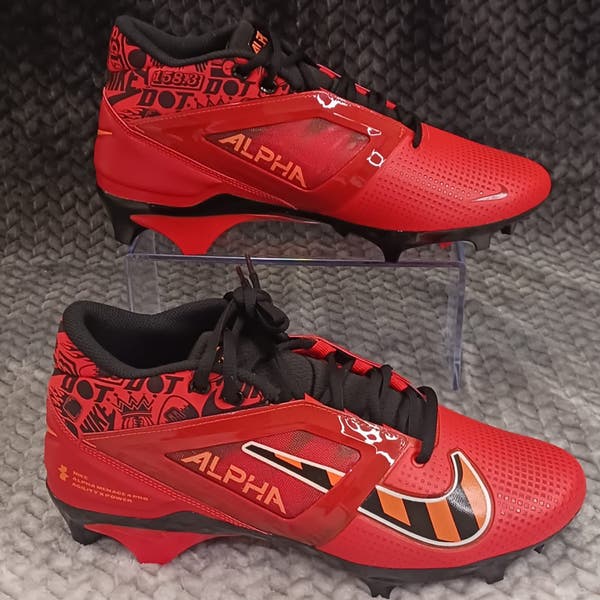 Nike Alpha Menace Cleats‎ 4 Shark Picante Red Black Size 14 Men main image 3