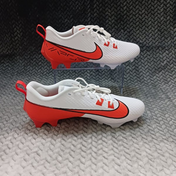 Nike Vapor Edge Speed 360 2 White Orange Football Cleats FQ4045-100 Mens Size 13