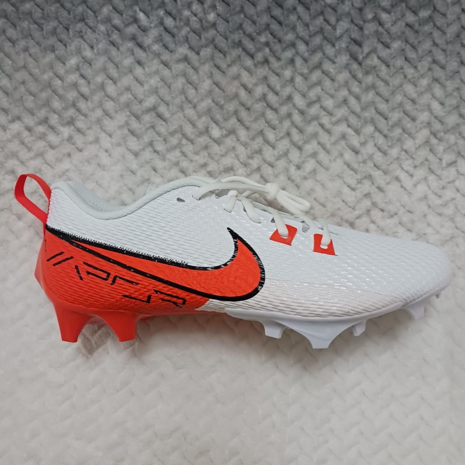 Nike Vapor Edge Speed 360 2 White Orange Football Cleats  display picture 1