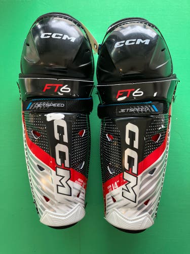 Senior CCM Jetspeed FT6 Shin Pads 14" (Used)