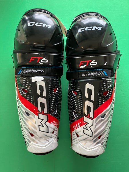 Senior CCM Jetspeed FT6 Shin Pads 14" (Used)