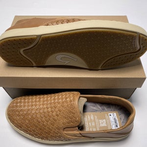 Olukai Lae-Ahi Lauhala Casual Shoes Fox Brown Men's SZ 11.5 (10486-FXFX)