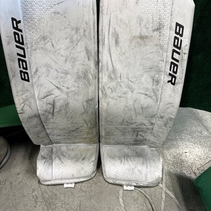 White Bauer GSX Goalie Leg Pads (Used) | Intermediate Large (30+)