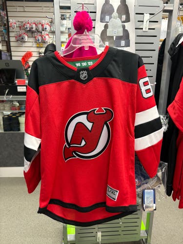Small Kids Unisex Adidas Devils Jack Hughes Jersey (New)