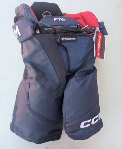 Junior Small CCM Jetspeed ft6 Hockey Pants Navy (New)