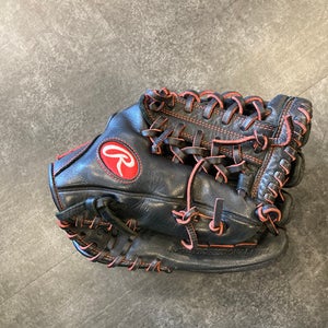 Black Rawlings R9 RH Infield Baseball Glove 11.5" (Used)