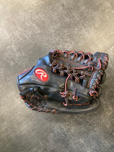 Black Rawlings R9 RH Infield Baseball Glove 11.5" (Used)
