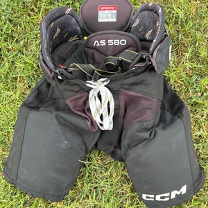 Black Senior Small CCM Tacks AS 580 Hockey Pants