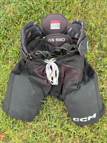 Black Senior Small CCM Tacks AS 580 Hockey Pants