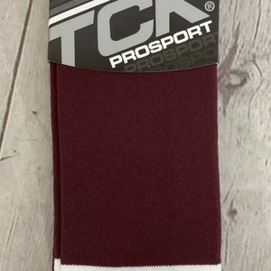TCK 35452 Adult's ProSport Durable Athletic Socks Maroon White Medium