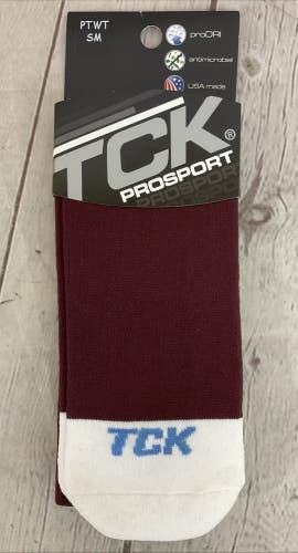 TCK 35452 Adult's ProSport Durable Athletic Socks Maroon White Medium