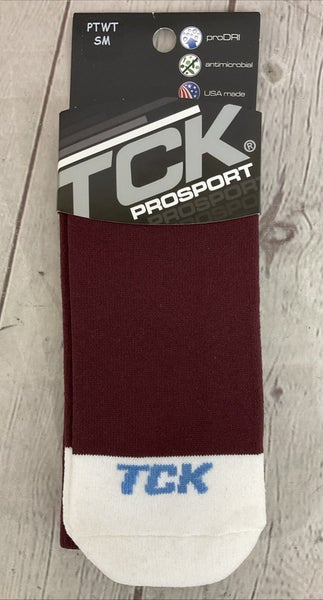 TCK 35452 Adult's ProSport Durable Athletic Socks Maroon White Medium