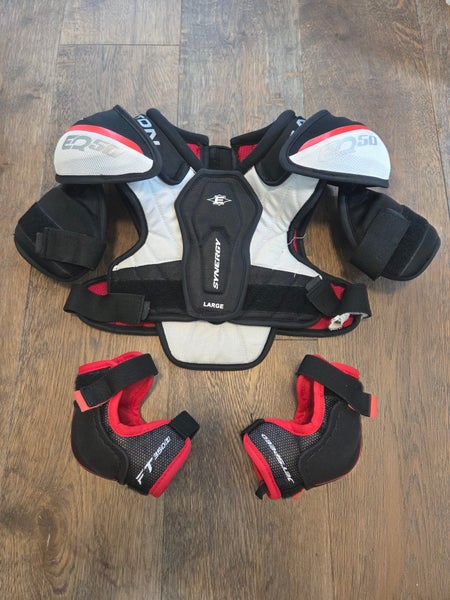 Youth Large Easton Synergy Shoulder Pads Combo Set with CCM FT350H Elbow Pads(Used)