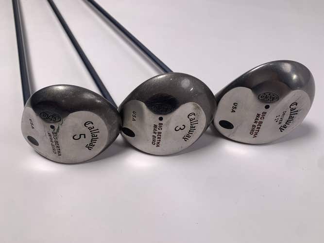 Callaway Big Bertha Warbird Wood Set Driver 3 5 | 11* 15* 18* RCH 90 Mens RH