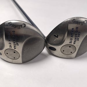 Callaway Hawkeye 5 & 7 Fairway Wood Set 18* 21* Hawk Eye UL Regular Mens RH