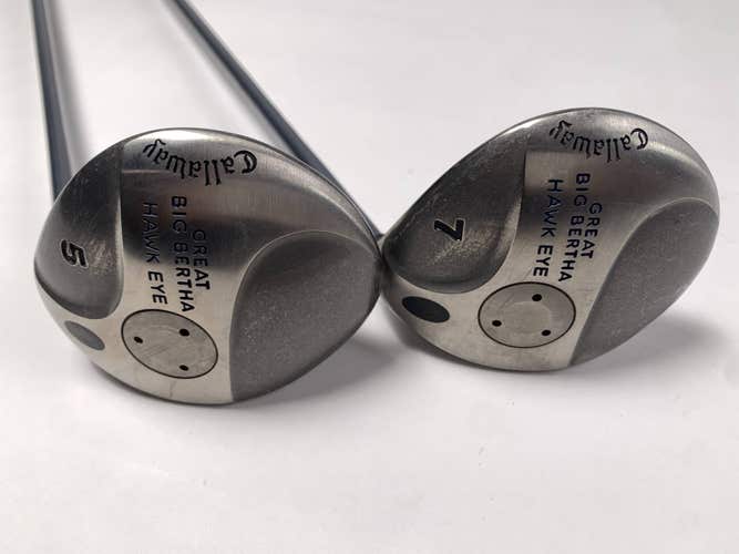 Callaway Hawkeye 5 & 7 Fairway Wood Set 18* 21* Hawk Eye UL Regular Mens RH