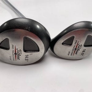Titleist 975 F 3 & 5 Fairway Wood Set 14.5* 18.5* Rifle FCM 5.0 Regular Mens RH
