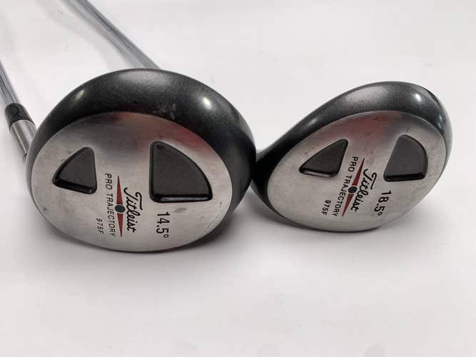 Titleist 975 F 3 & 5 Fairway Wood Set 14.5* 18.5* Rifle FCM 5.0 Regular Mens RH
