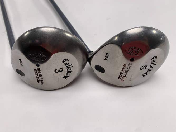 Callaway Big Bertha Warbird 3 & 5 Fairway Wood Set 15* 18* RCH 90 Mens RH