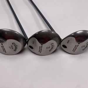 Callaway Big Bertha Warbird Driver Wood Set 3 5 | 10* 15* 18* RCH 90 Regular RH