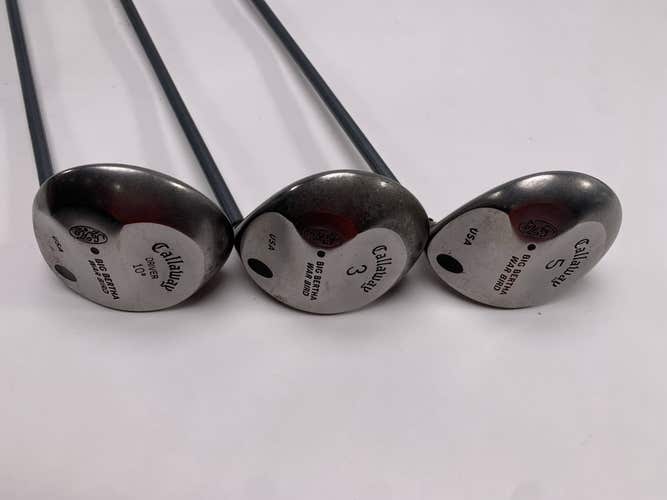 Callaway Big Bertha Warbird Driver Wood Set 3 5 | 10* 15* 18* RCH 90 Regular RH