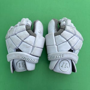 White Large Warrior Nemesis Q5 Goalie Gloves